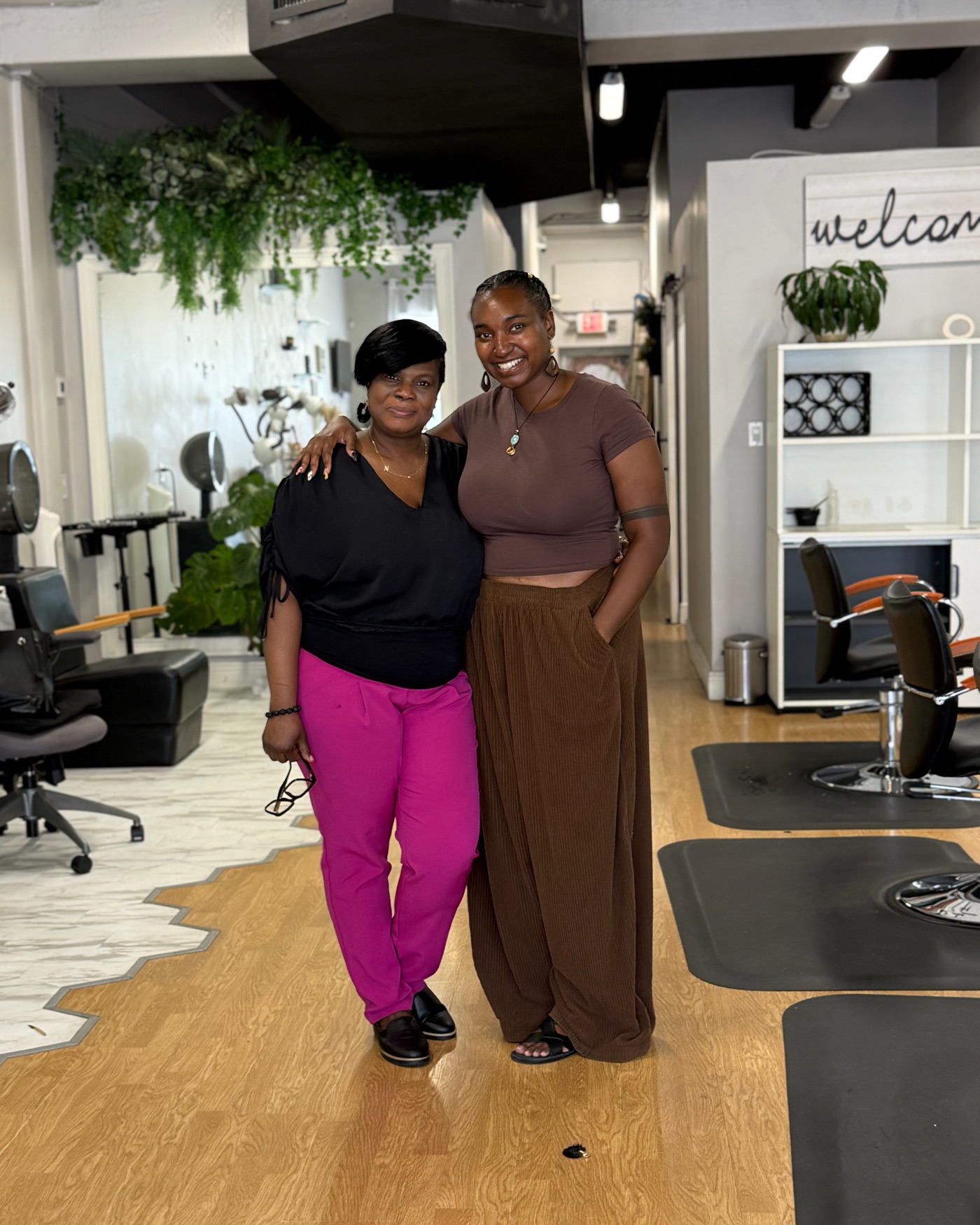 Nancy and Tamar inside Royal Touch Studio